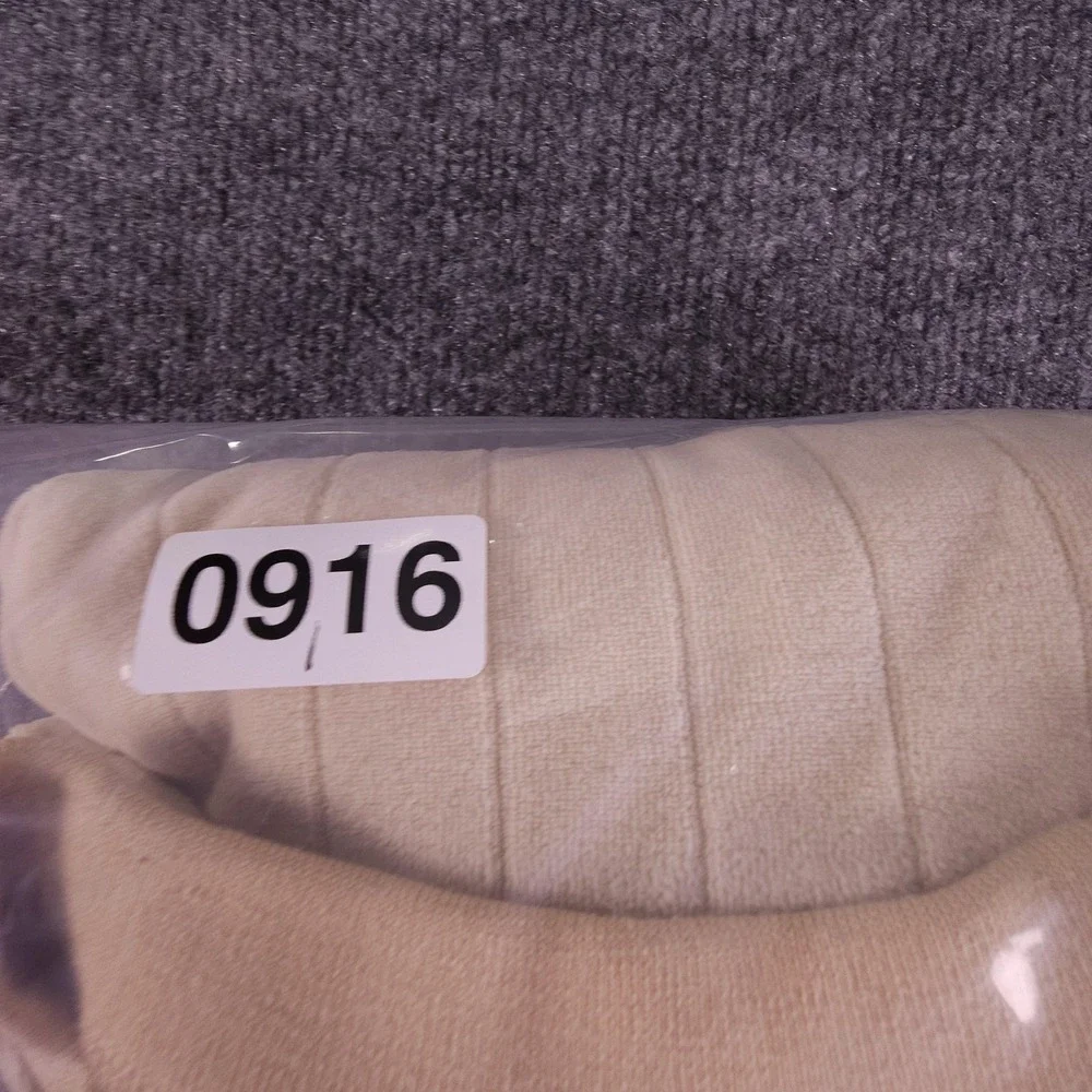 Supreme Sweatshirt Mens Medium‎ Beige Crewneck Ribbed Textured Pullover Script S